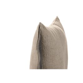 DKD Home Decor Cojín Tradicional de Lino Natural y Negro 40 x 60 cm (2 Unidades)