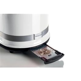 Ariete 149/01 Tostador Moderna 2 Ranuras Blanco con Pinzas, 6 Niveles de Dorado, Descongelado, Recalentado y Cancelación