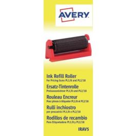 Avery Pl1-8 y Pl2-18 Rodillo de Tinta Negra para Etiquetadoras - Caja de 5 Unidades