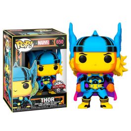 Funko Pop Marvel Black Light Thor - Figura de Vinilo con Brillo en la Oscuridad, 9 cm