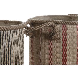 Cesta Balines DKD Home Decor Negro Rojo 30 x 36 x 30 cm (2 Unidades)