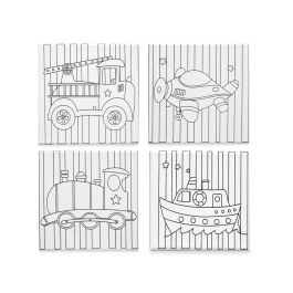 Lienzo para manualidades 25x25 cm vehículos surtidos - Pincello (24 Unidades) Lienzo para manualidades 25x25 cm vehículos surtidos - Pincello (24 Unidades)