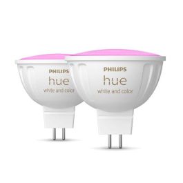 Bombilla conectada - PHILIPS HUE - MR16 - Luz blanca y de colores - Compatible con Bluetooth - Pack de 2 - Funciona con app y voz Precio: 122.68999974. SKU: B158AQZECF