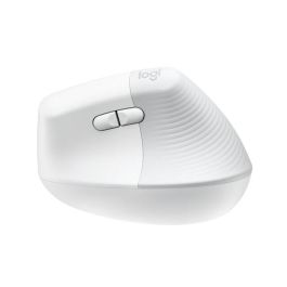 LOGITECH Raton Inalambrico 6 botones Ergonomico, Vertical, Videojuegos color Blanco crudo