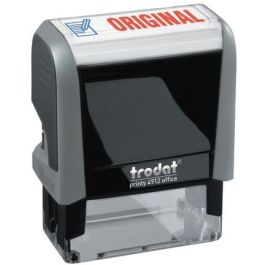 Trodat 4912 Sello de texto/fecha Printy 4.0, 17x46 mm, tinta Azul/Rojo, cuerpo Gris Precio: 33.4999995. SKU: B1J7XF7CHQ