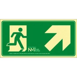 Cartel evacuación escalera arriba derecha pvc 0,7mm clase b 32x16cm b11150 normaluz Precio: 2.78999985. SKU: S7911850