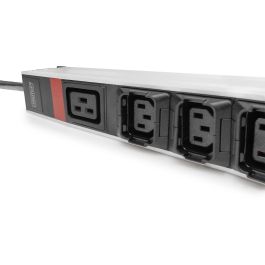 Digitus PDU IT Básica Trifásica Vertical 16A, 24x C13, 3x C19, Cable 3m IEC 60309, 0U Aluminio Negro