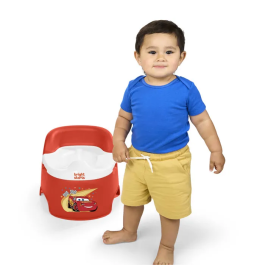 Bright Starts Orinal de Entrenamiento Disney Baby Cars Ergonómico, Protección contra Salpicaduras, Cuenco Extraíble - BRI17852
