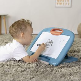 Smoby SMO3032164107131 Pizarra portátil 3 usos diferentes: rotulador borrable, 4 páginas para colorear y paño de limpieza