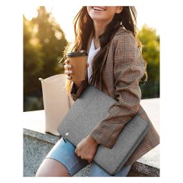 Inateck LB01006 Funda para portátil de 14 pulgadas con neceser, color gris