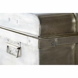 DKD Home Decor Baúl Vintage de Metal Dorado Hecho a Mano. Set de 2 Cofres de Almacenamiento y Decoración (68x42x31 cm)