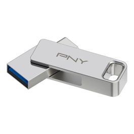 PNY DUO LINK Unidad Flash USB 128 GB Dual USB-A y USB-C 3.2 Gen 1 Giratoria - 200 MB/s Acero Inoxidable PNY DUO LINK Unidad Flash USB 128 GB Dual USB-A y USB-C 3.2 Gen 1 Giratoria - 200 MB/s Acero Inoxidable