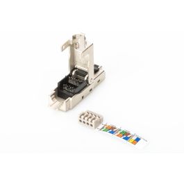 Digitus Conector RJ45 Cat6a Apantallado para Ensamblaje en Campo, Acero Inoxidable, Zinc