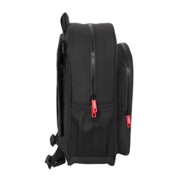 Mochila junior adapt.carro f.c.barcelona "black" 32x38x12 cm