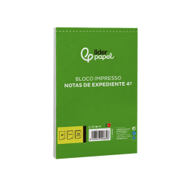 Liderpapel Talonario Notas de Expediente Cuarto Duplo Texto en Portugues