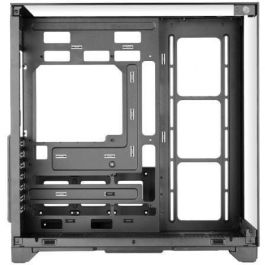 Mars Gaming MC-VISION Caja Gaming Minitorre Cristal Templado Panorámico, Doble Cámara, Soporte RL 360mm y Placas Conector Inverso