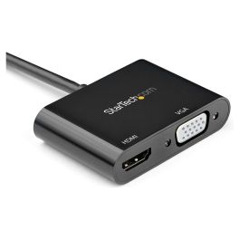 Adaptador Display Port a HDMI/VGA Startech DP2VGAHD20 4K Ultra HD Negro