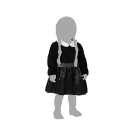 Disfraz Fantasma Bebé Niña Negro Vestido Encaje Halloween 12-24 Meses