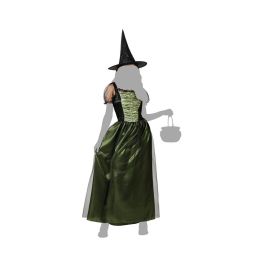 Disfraz de Bruja Hechicera Vestido Verde con Sombrero para Mujer Adulta Talla XS-S Halloween Fiestas Satinado Largo Mangas Vaporosas Disfraz de Bruja Hechicera Vestido Verde con Sombrero para Mujer Adulta Talla XS-S Halloween Fiestas Satinado Largo Mangas Vaporosas
