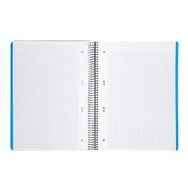 Cuaderno Espiral Liderpapel A5 Micro Wonder Tapa Plastico 120H 90 gr Cuadro 5 mm 5 Bandas 6 Taladros Color Azul Marino