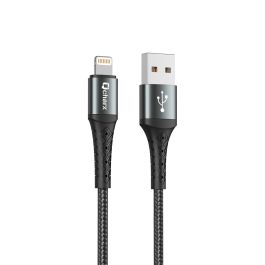 Qcharx Cable Lyon USB A Lightning - Carga rápida 3A, transferencia datos, 1m, cabezal reforzado anti-rotura, aluminio Precio: 4.79000038. SKU: B1BCFKDZRV