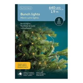 Lumineo Guirnalda Micro LED Fija 640 LEDs, Luz Cálida, Exterior IP44, para Árbol, 32 Tiras de 1,9m, Largo Total 6,9m