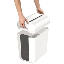 Fellowes Destructora LX65, partículas P-4, 10 hojas, destruye grapas, clips y tarjetas, papelera 22L, uso personal oficina