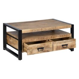 Mesa auxiliar MARA Negro Natural 100 x 60 x 45 cm 100 x 45 x 60 cm