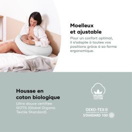Babymoov BAB3661276179691 B. LOVE MATERNITY Cojín de Lactancia con Relleno de Microperlas Ultra Delgado - Gris Babymoov BAB3661276179691 B. LOVE MATERNITY Cojín de Lactancia con Relleno de Microperlas Ultra Delgado - Gris