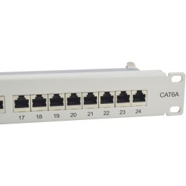 EQUIP Patchpanel 24x RJ45 Cat6A 19" FTP 1U ISO/IEC Gris Claro