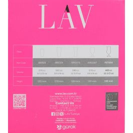 Lav Set 6 Copas Cocktail 460Cc Fiesta 8x8x20 cm (4 Cajas)