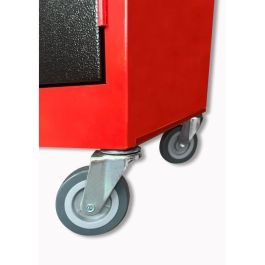 DOMAC Carro de Taller con 7 Cajones Metálicos y Contenedor Móvil Superior. Capacidad 46 kg, 2 Puertas y Ruedas