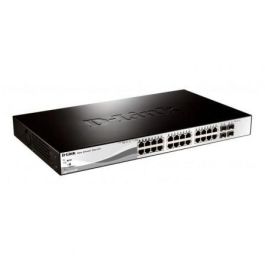 D-Link DGS-1210-28P/E Switch Smart Gestionado 28 Puertos Gigabit PoE Capa 2/3 Static Routing Videovigilancia Rack 19"