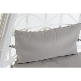 DKD Home Decor Sillón Colgante Terraza Y Jardín Blanco Gris 70 x 110 x 90 cm