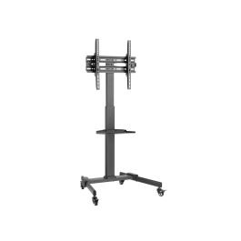 Equip Soporte de Suelo con Ruedas para TV | Ajustable en Altura e Inclinación, Gestión de Cables, VESA 400x400, Carga 35kg, Pantallas 32"-55"