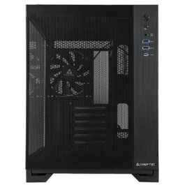 Chieftec GM-30B-M-OP Caja Cubo mATX Negra con Ventana de Cristal Templado para Gaming
