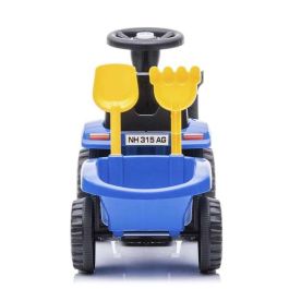New Holland Tractor Correpasillos Infantil Azul con Luces y Sonidos para Niños de 1 a 3 Años, Medidas 91x44x29 cm