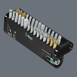 Wera 05056440001 Set de Puntas de Destornillador Bit-Check 30 Universal 1, 29 Piezas, Hexagonal, Phillips, Pozidriv, Torx Plus