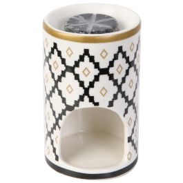 Home Deco Factory Mirage Quemador Esencias Con Cera Perfume Dorado Sándalo Canela Ámbar Beige Almizcle Blanco