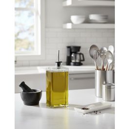 La Mediterranea Aceitera Vidrio con Tapón 500 ml 8.6 x 5.2 x 23.7 cm (24 Unidades)