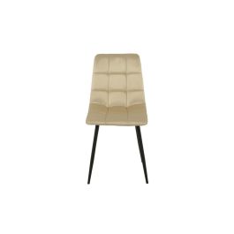 Silla Romimex Beige Terciopelo Metal 45 x 89 x 55 cm