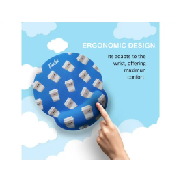 Wondee Alfombrilla de ratón ergonómica de gel funful, antideslizante, 250x230 mm