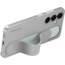 Samsung Funda Standing Grip Galaxy S25 Gris para Samsung Galaxy S25 - Soporte de Mesa 15,8 cm (6.2")