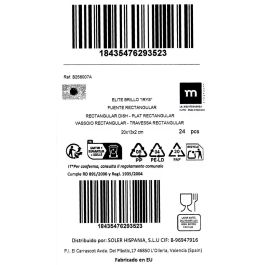 La Mediterranea Bandeja Rectangular Irys 20 x 13 cm (24 Unidades)