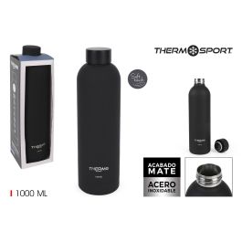 Botella Termo Soft Touch 1L Negra Thermosport (6 Unidades) Precio: 52.89000024. SKU: B1F9GCJ58L
