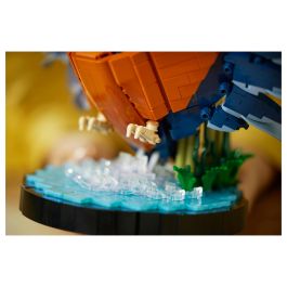 Lego 10331 Icons Kingfisher (Kungsfiskare) Fauna 2024 V29 - Set de construcción de kungsfiskare para adultos con soporte de exhibición