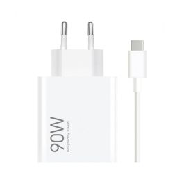 Xiaomi Cargador de Pared GaN 90W HyperCharge Combo con USB-A y USB-C + Cable USB-C 100cm BHR07ZBEU