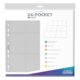Ultimate Guard Páginas Archivador Transparente para Cartas Coleccionables - 10 Páginas de 24 Bolsillos, 240 Cartas Carga Lateral, Sin PVC/Ácidos