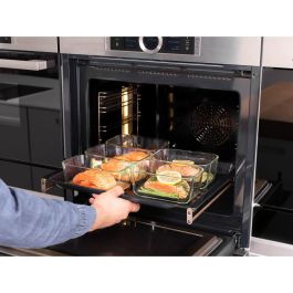 Zwilling 36815-014-0 Fresh&Save Set de Envasado al Vacío Mediano La Mer Azul con Bomba y Recipiente de Vidrio, 5 Bolsas