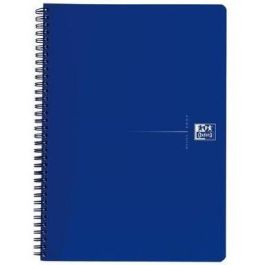 Oxford Cuaderno Espiral Essentials A5 Cuadriculado 5mm, 90g/m², Negro/Azul, Pack de 5